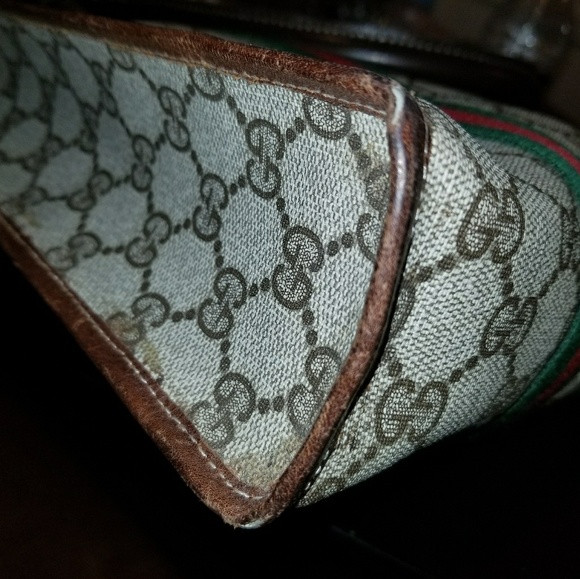 Vintage Authentic Gucci Shopping Tote Brown - Picture 7 of 8